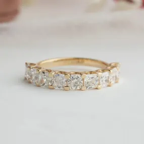 Lab Created Cushion Diamond Half Wedding Band
