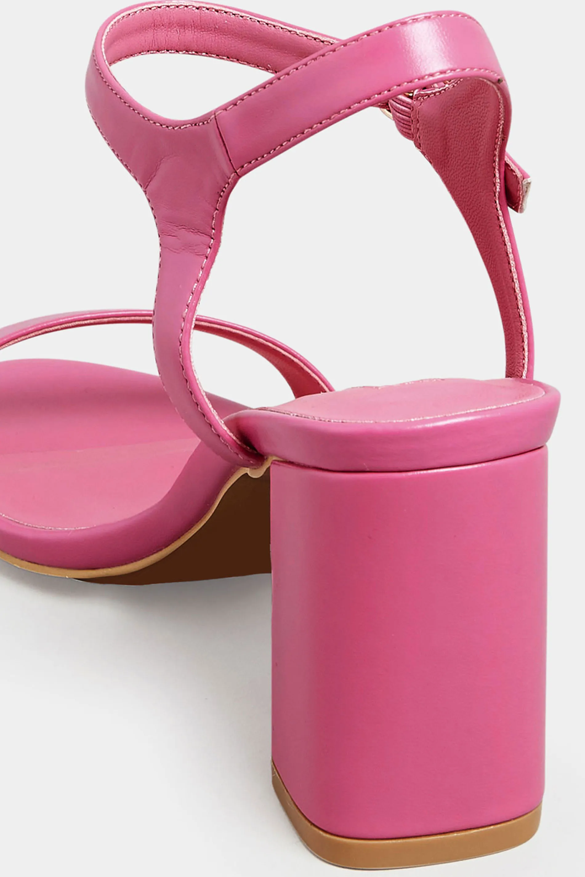 LIMITED COLLECTION Pink Block Heel Sandal In Wide E Fit & Extra Wide Fit