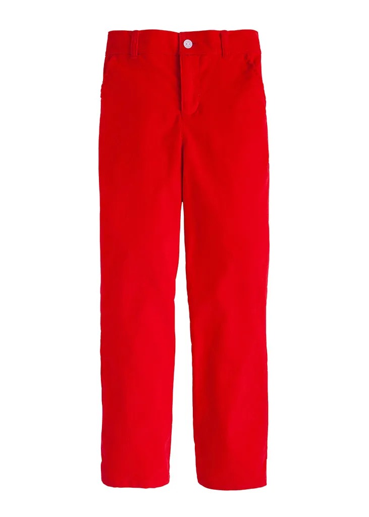 Little English Skinny Pant - Red Corduroy