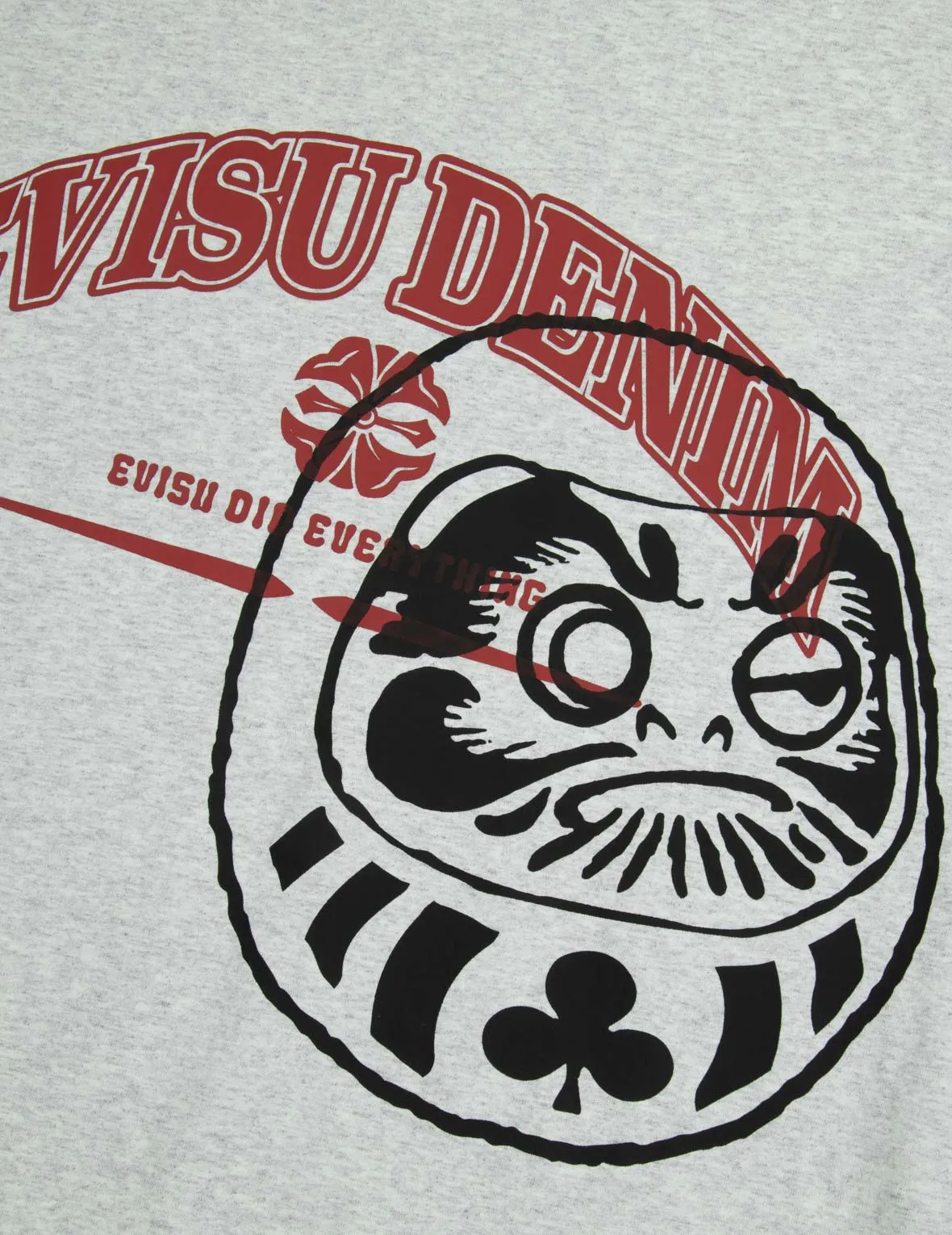 Logo and Gaming Daruma Print Relax Fit T-shirt