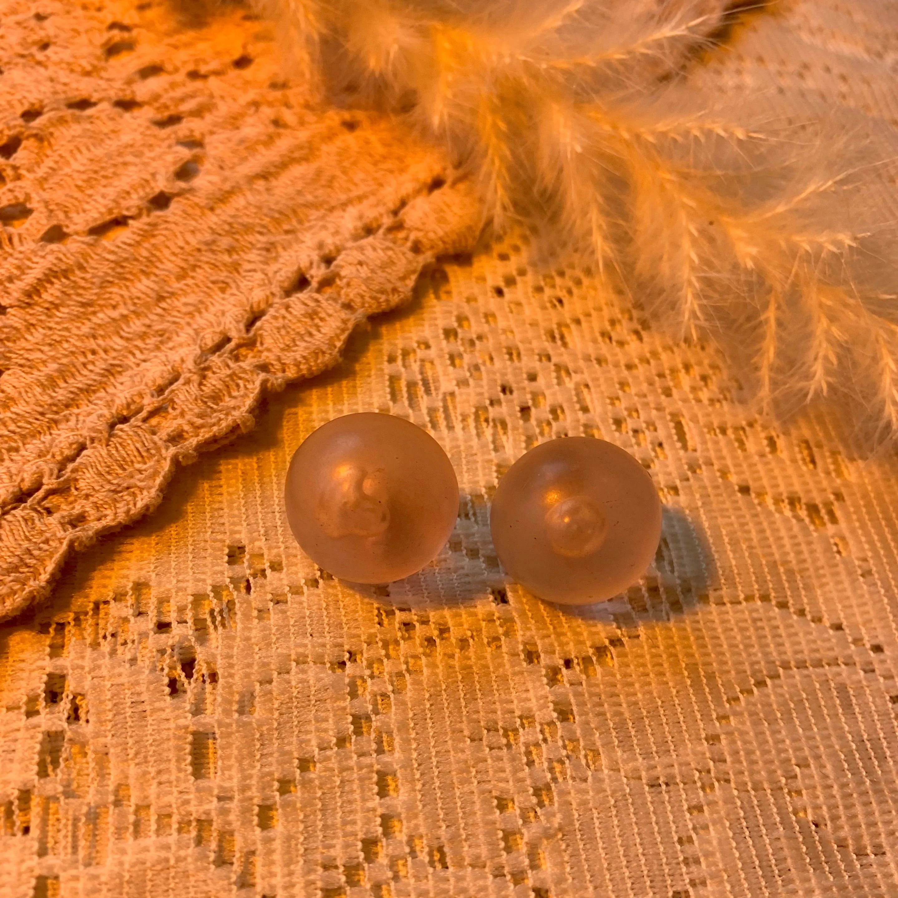 Lucite bubble earring