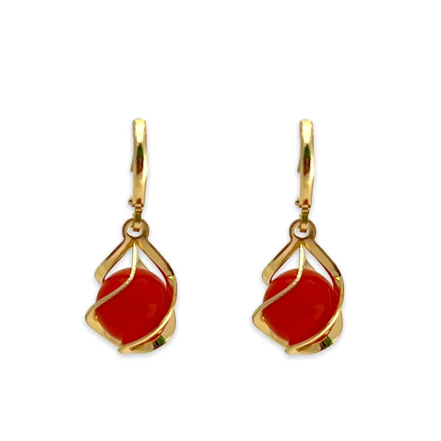 Marla’s ivory bubbles earrings in 18k of gold plated
