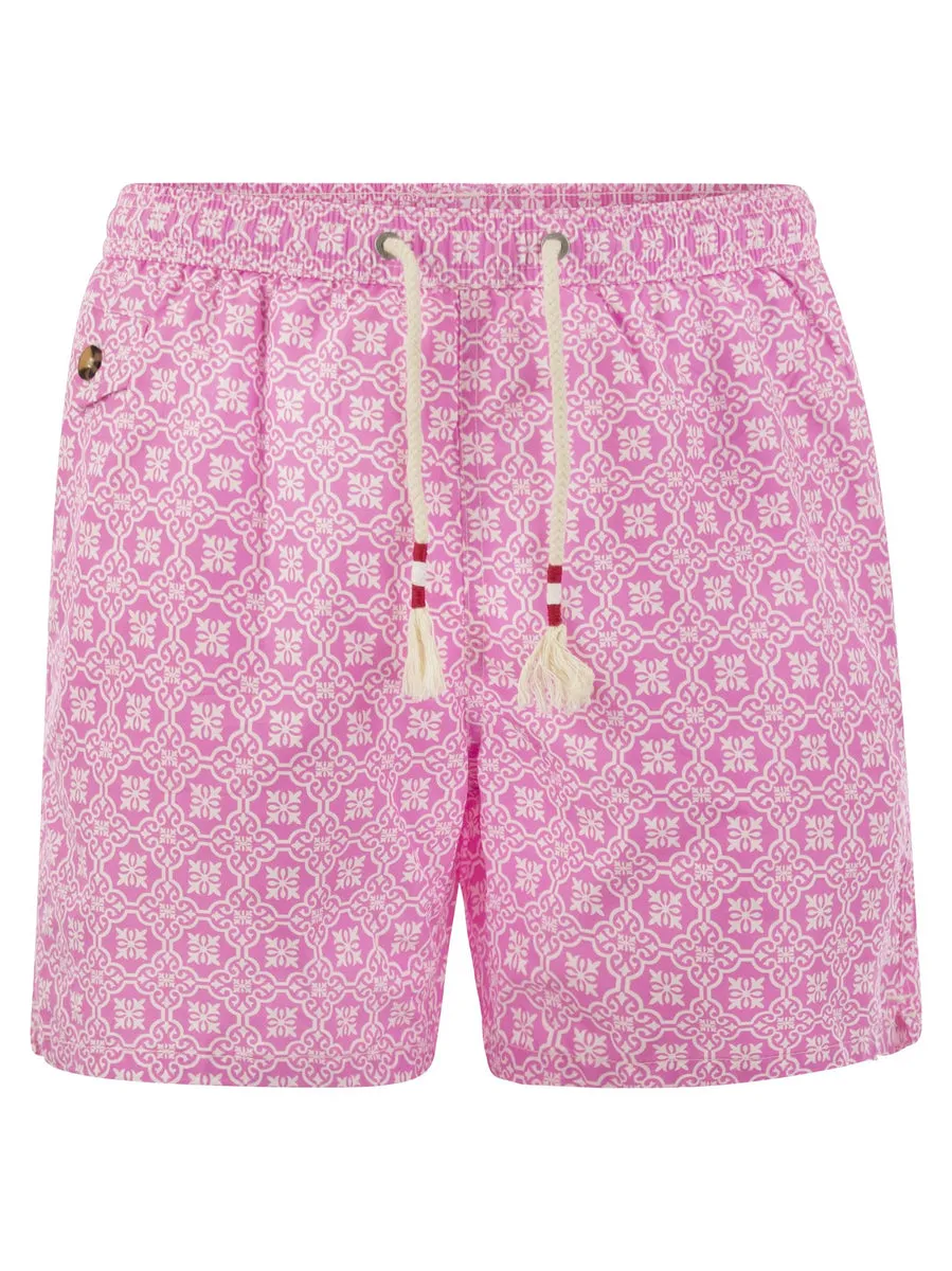 Mc2 Saint Barth    Mc2 Saint Barth Lightweight Fabric Swimming Costume With Print