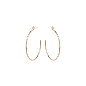 Medium Tiny Princess Diamond Stud Hoops