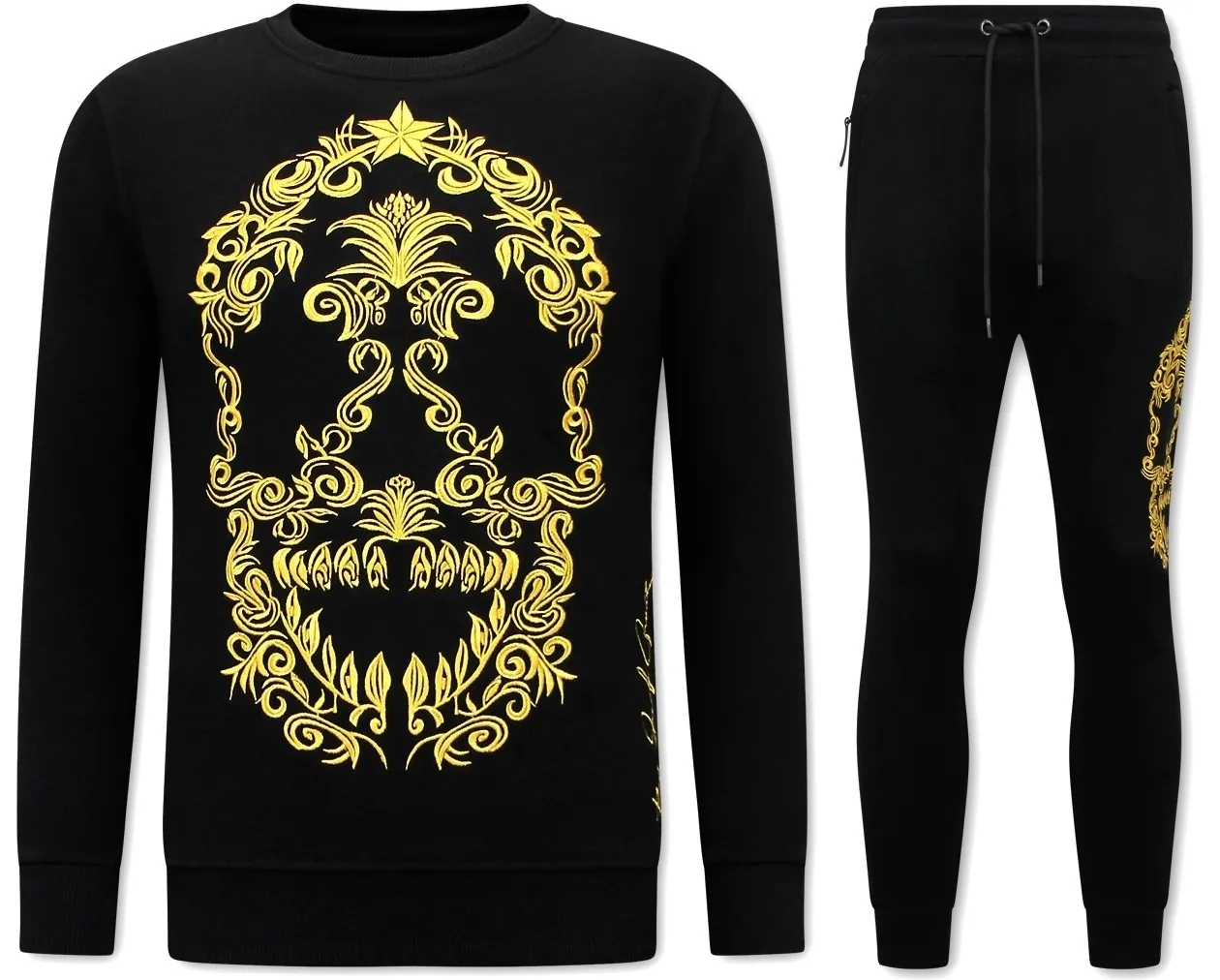 Mens Tracksuit Set Skull Embroidery | NEW |