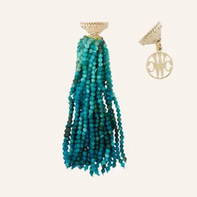 Michel Chrysocolla Faceted 2.5mm Tassel