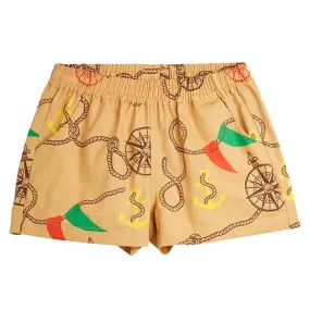 Mini Rodini Child Nautical Woven Shorts Beige