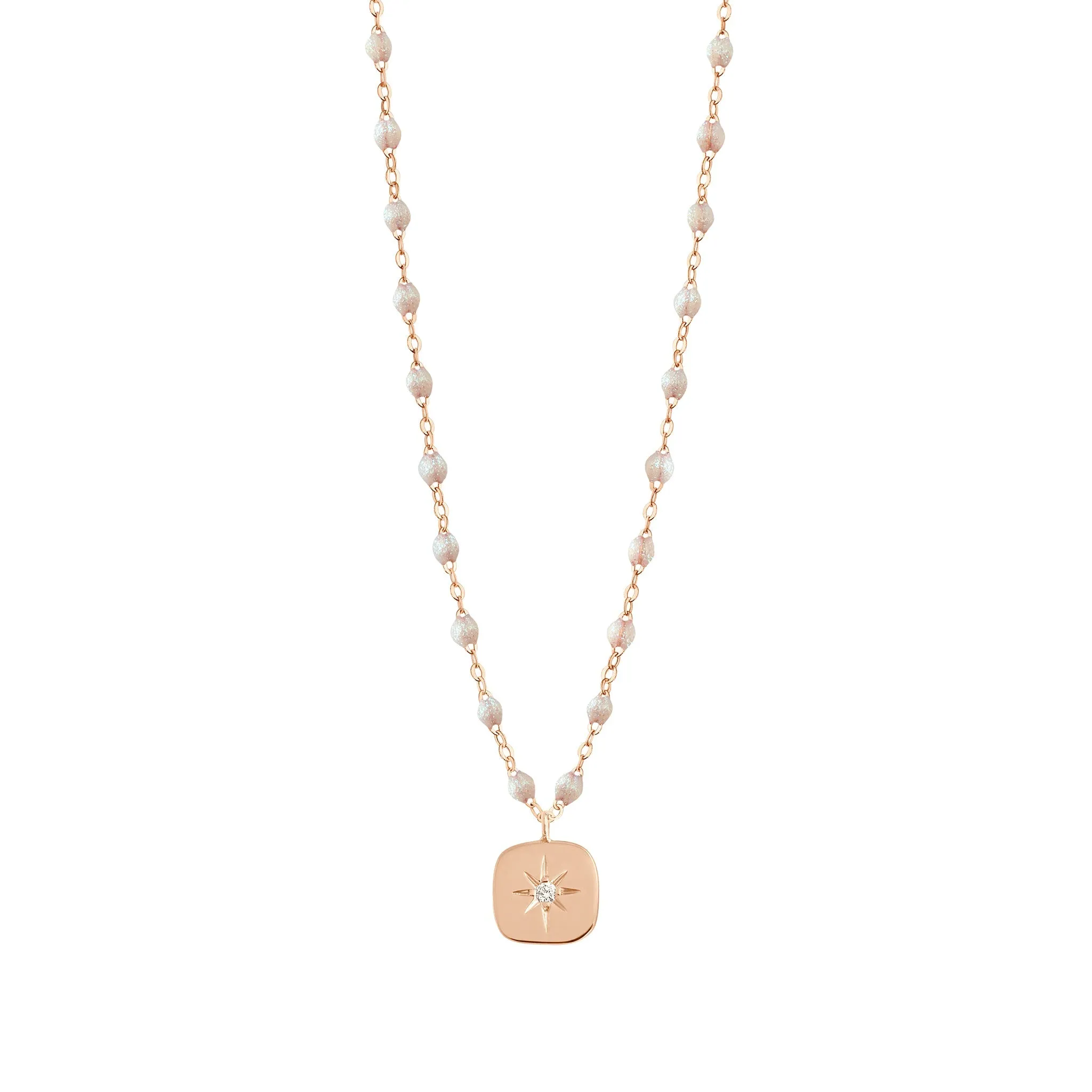 Miss Gigi Opal diamond necklace, Rose Gold, 16.5