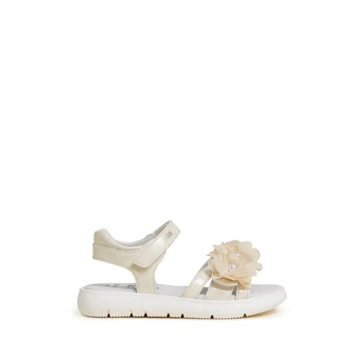 Nero Giardini E427670F 711 Scarpe Sandali Bambina con Fiore in Pelle Cristallo Nude