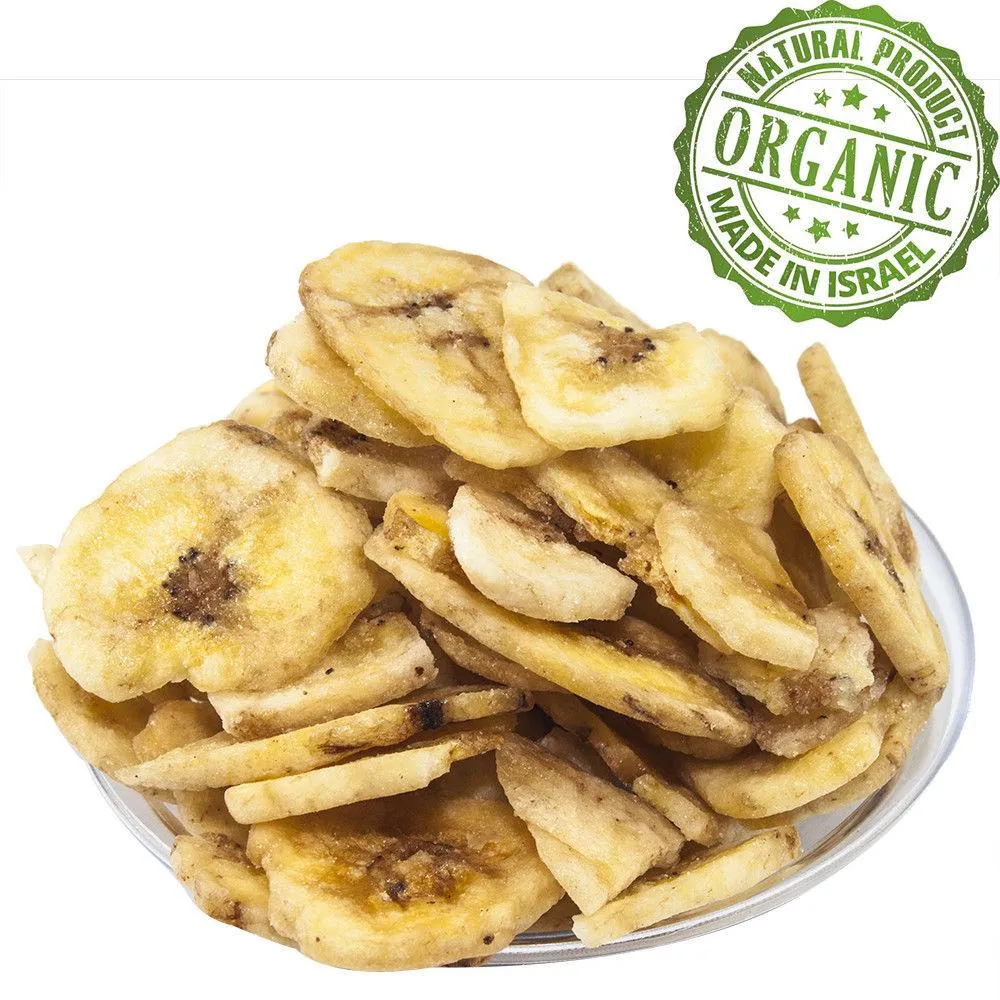Organic Premium Dried Bananas Slices Pure Kosher Natural Israeli Dry Fruit