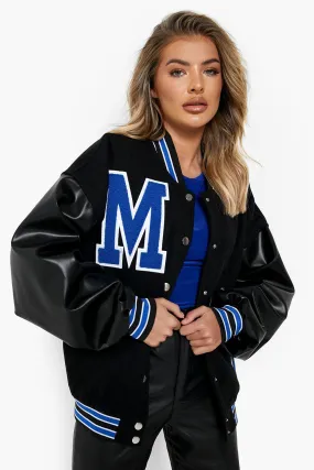 Oversized Varsity Bomber Jacket