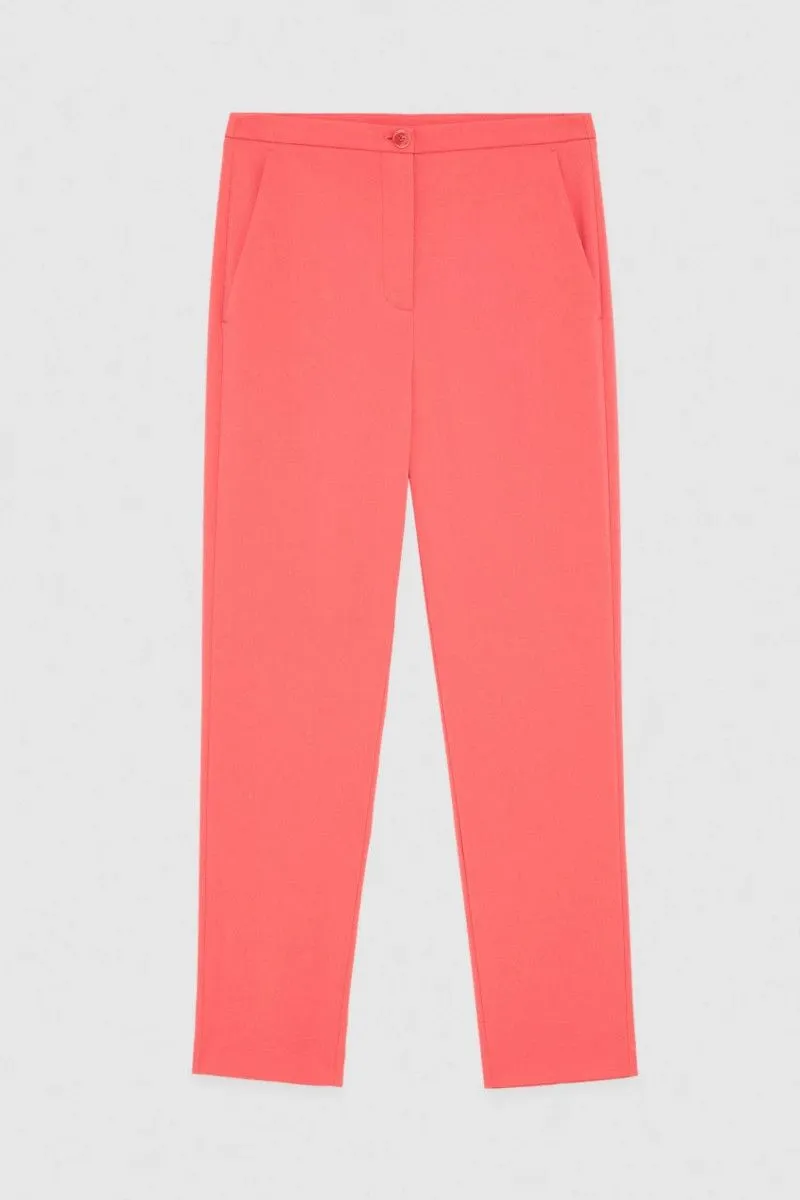 Pantaloni sigaretta donna Corallo