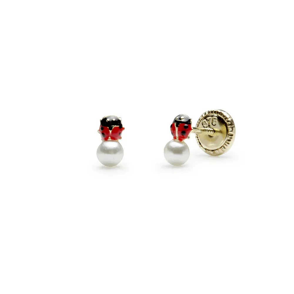 Pendientes Bebés Tu y Yo Mariquita Oro 9k
