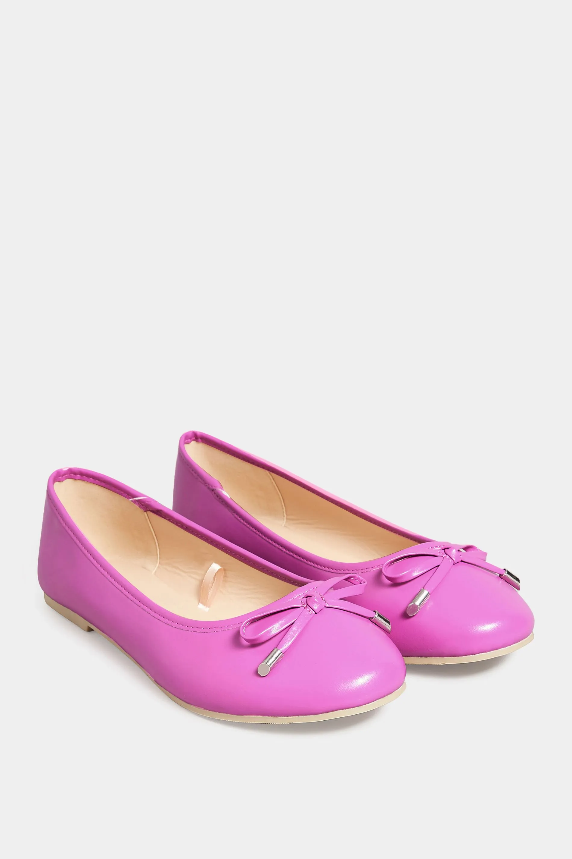 Pink Ballerina Pumps In Wide E Fit & Extra Wide EEE Fit