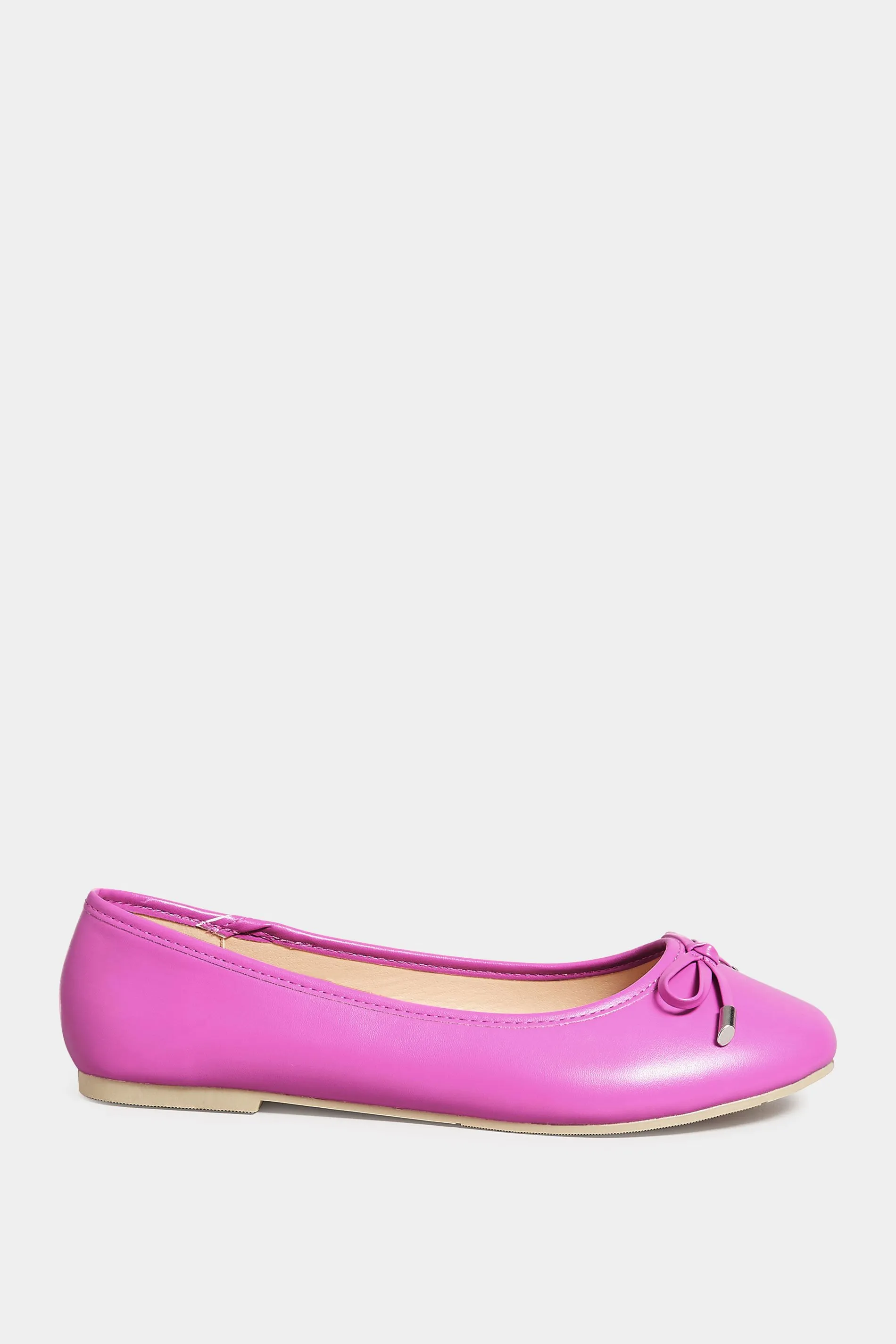 Pink Ballerina Pumps In Wide E Fit & Extra Wide EEE Fit