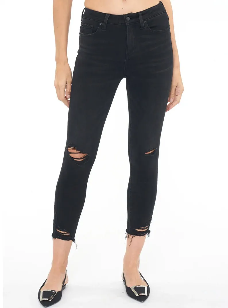Pistola Audrey Crop Mid Rise Skinny in Carbon