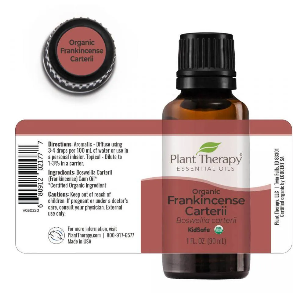 Plant Therapy Frankincense Carterii Organic Essential Oil