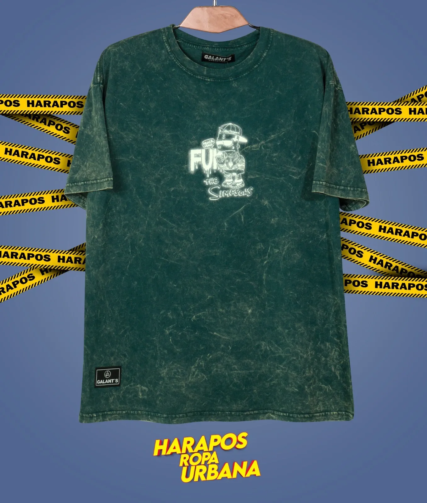 Polera galants bart fuck verde