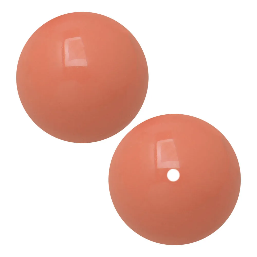 Preciosa Crystal Gemcolor Pearl, Round 8mm, Salmon Rose (20 Pieces)