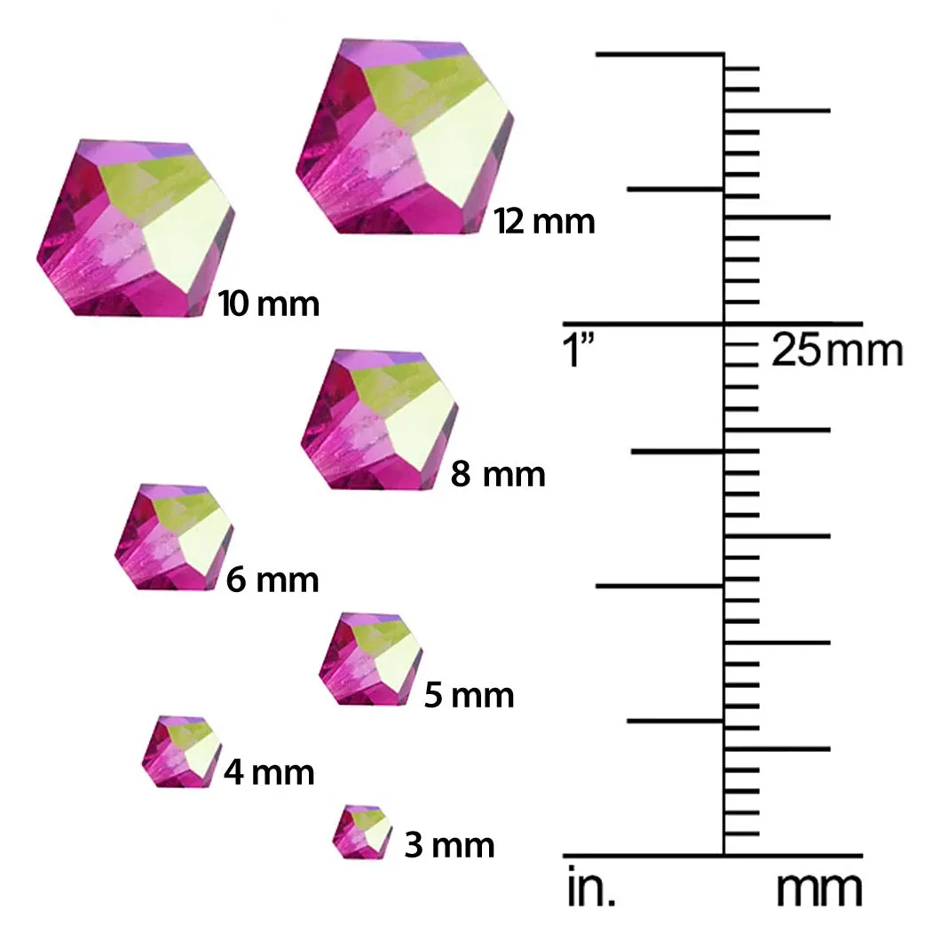 Preciosa Czech Crystal, Bicone Bead 4mm, Blue Zircon (40 Pieces)