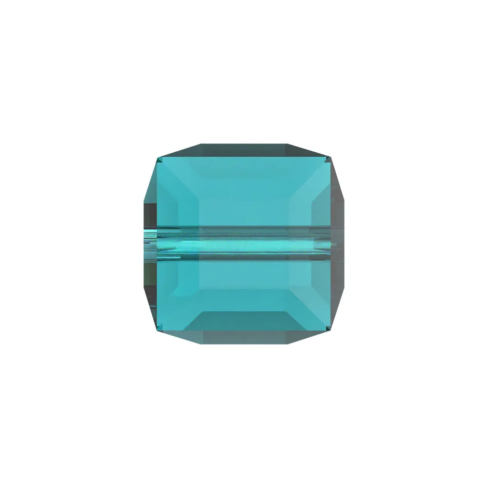 PRESTIGE Crystal, #5601 Faceted Cube Bead 8mm, Blue Zircon, (1 Piece)