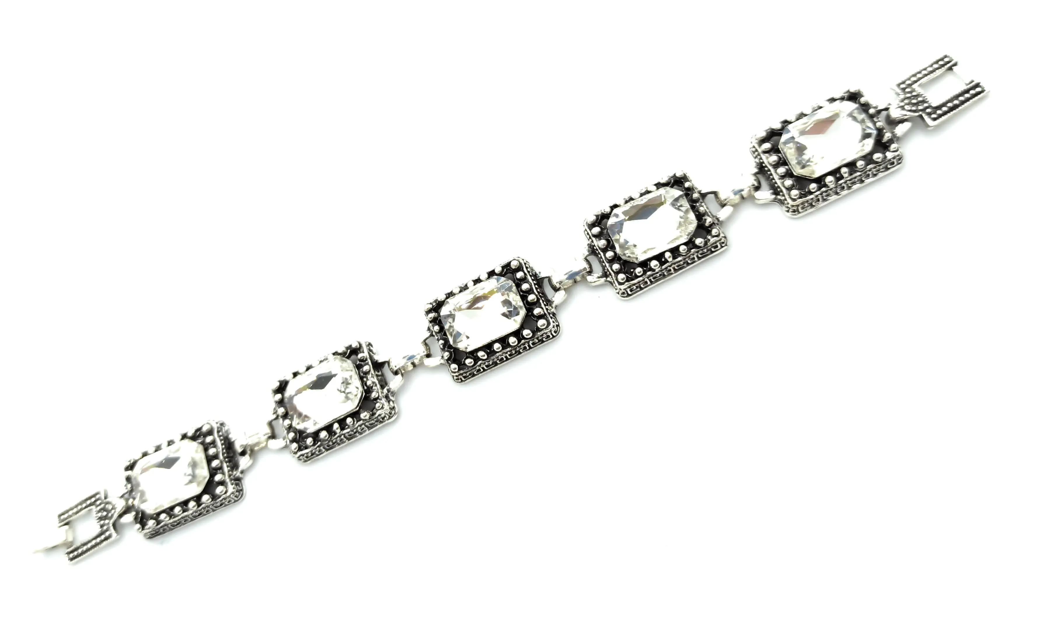 Pulsera Cristales · Blanco (última unidad!)