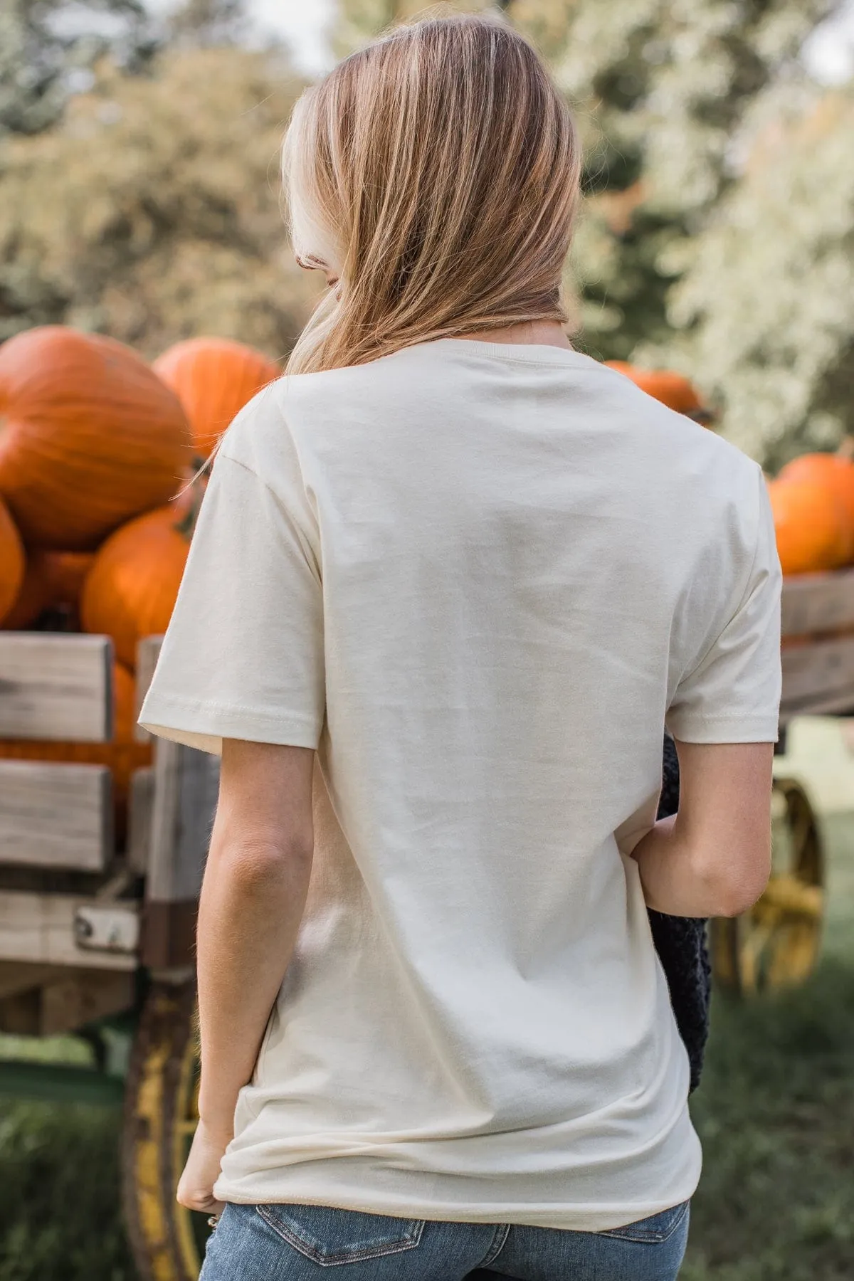 Pumpkin Harvest Graphic Tee- Cream