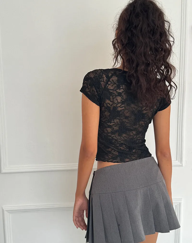 Rada Top in Lace Black
