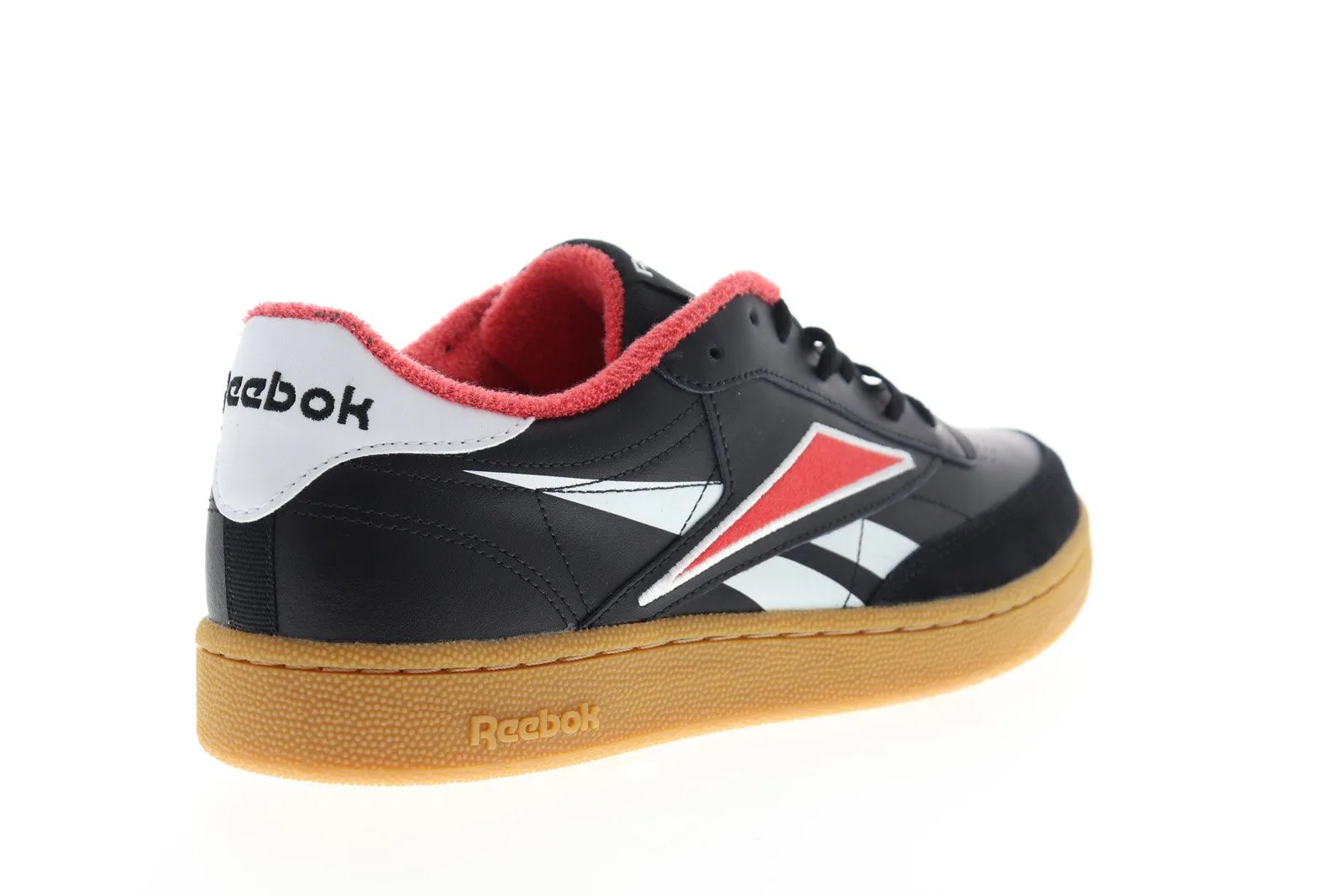 Reebok Club C 85 MU EG6428 Mens Black Leather Low Top Lifestyle Sneakers Shoes