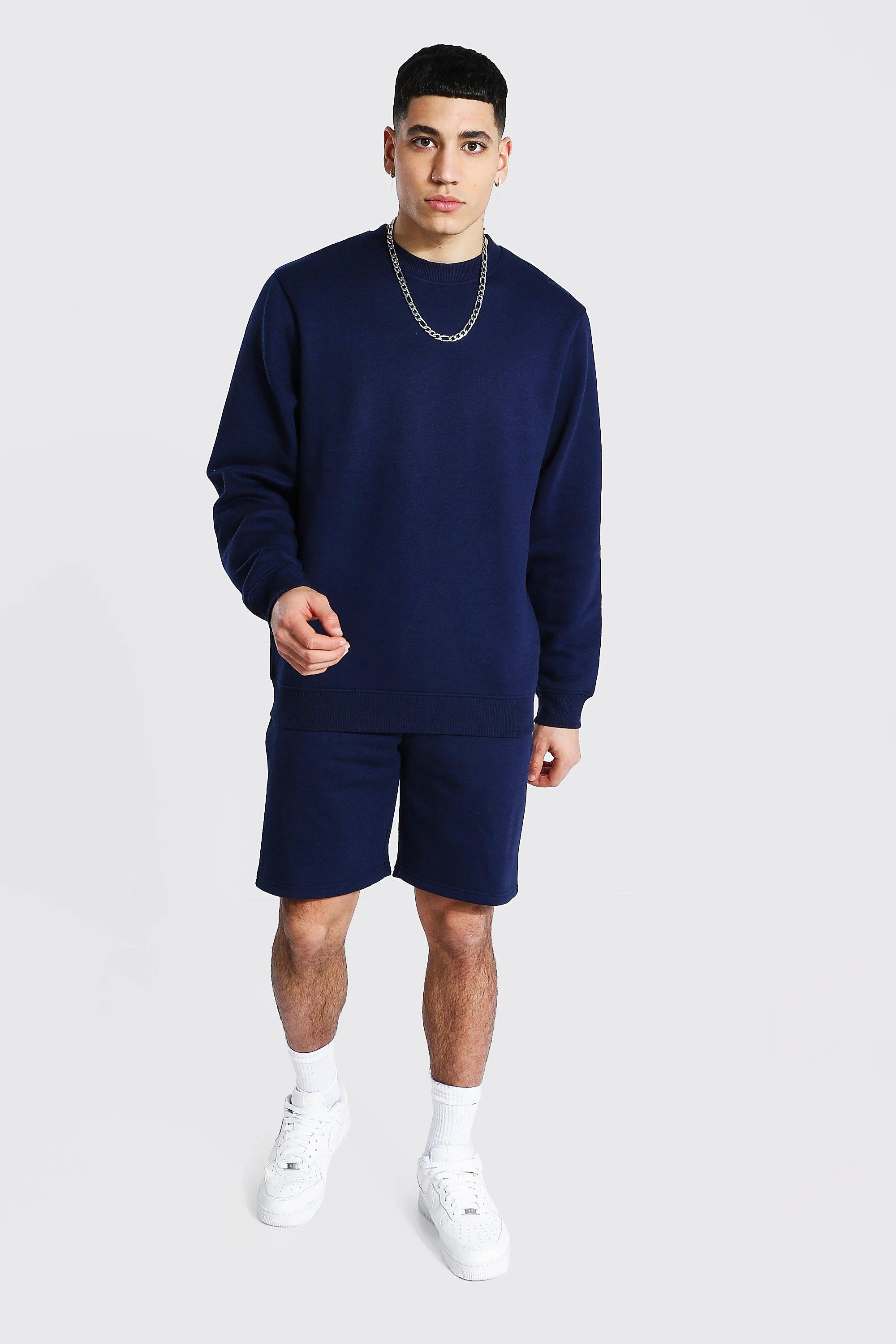 Regular Short Sweatshirt Tracksuit | boohooMAN UK