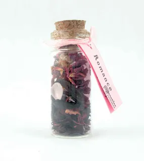 Romance Pocket Spell Bottle with Herbs & Stones