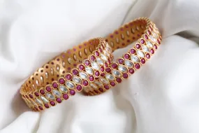 Ruby Kemp & Uncute Polki Kundan Bangle Set (2.4)