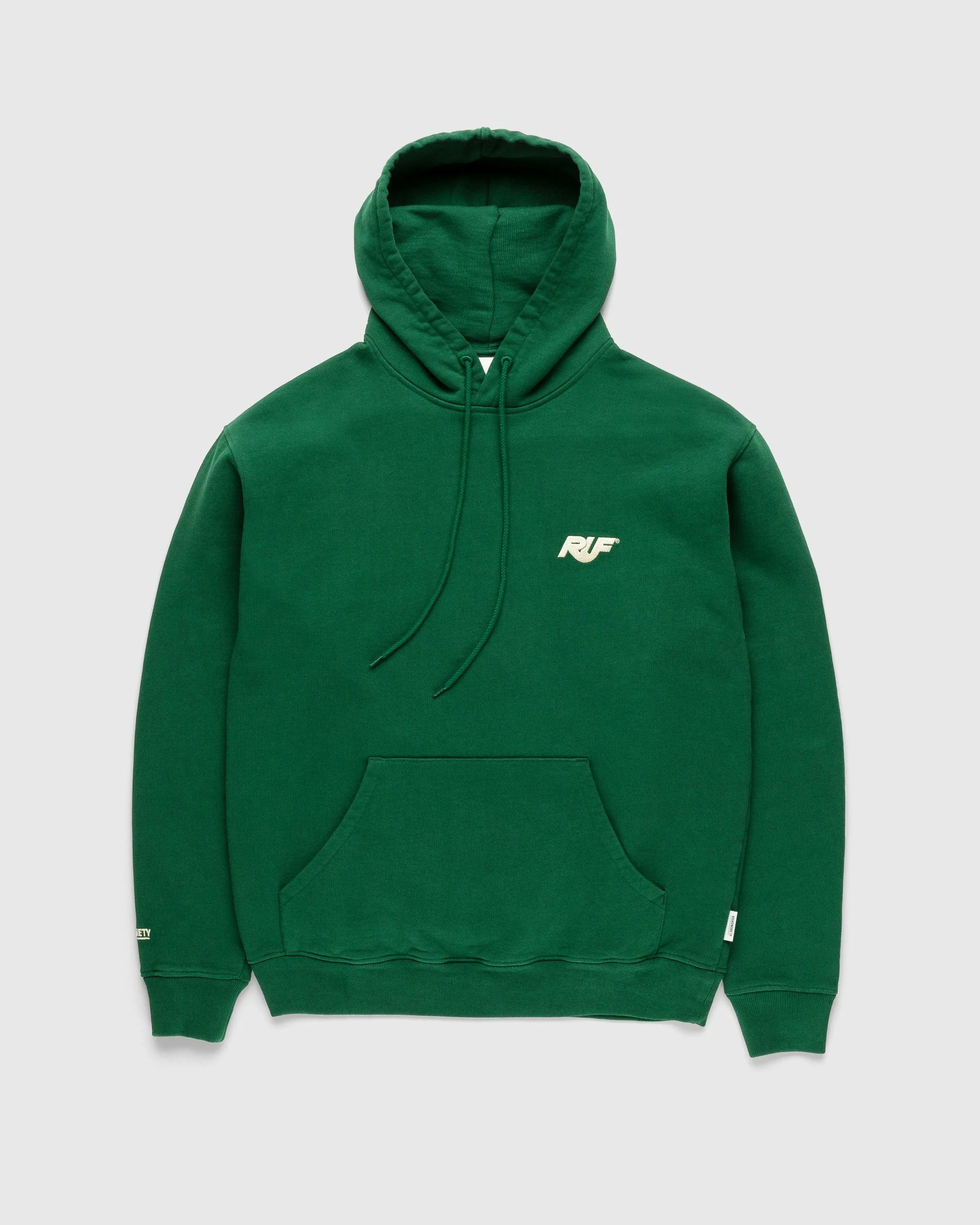 RUF x Highsnobiety – Logo Embroidered Hoodie Green | Highsnobiety Shop