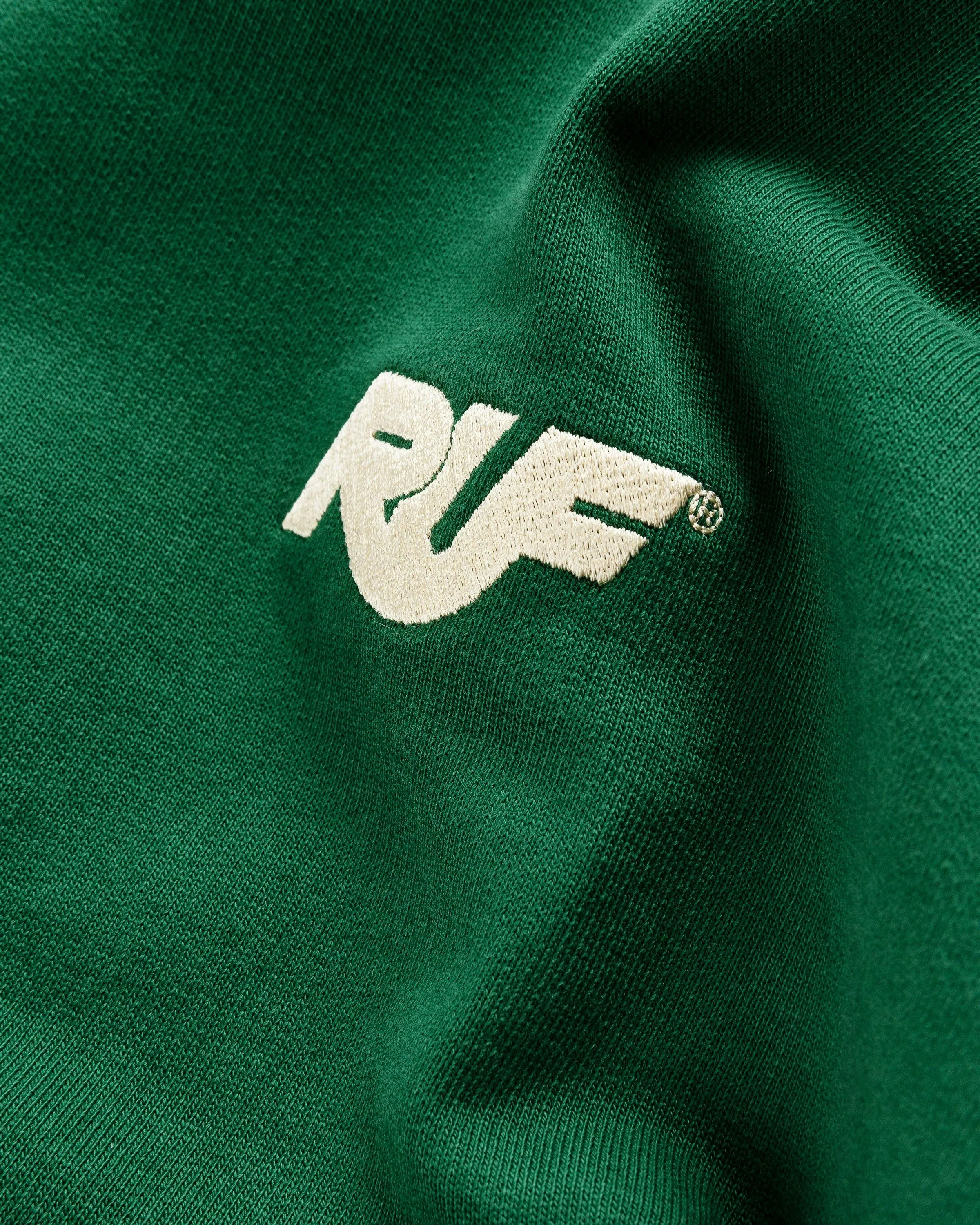 RUF x Highsnobiety – Logo Embroidered Hoodie Green | Highsnobiety Shop