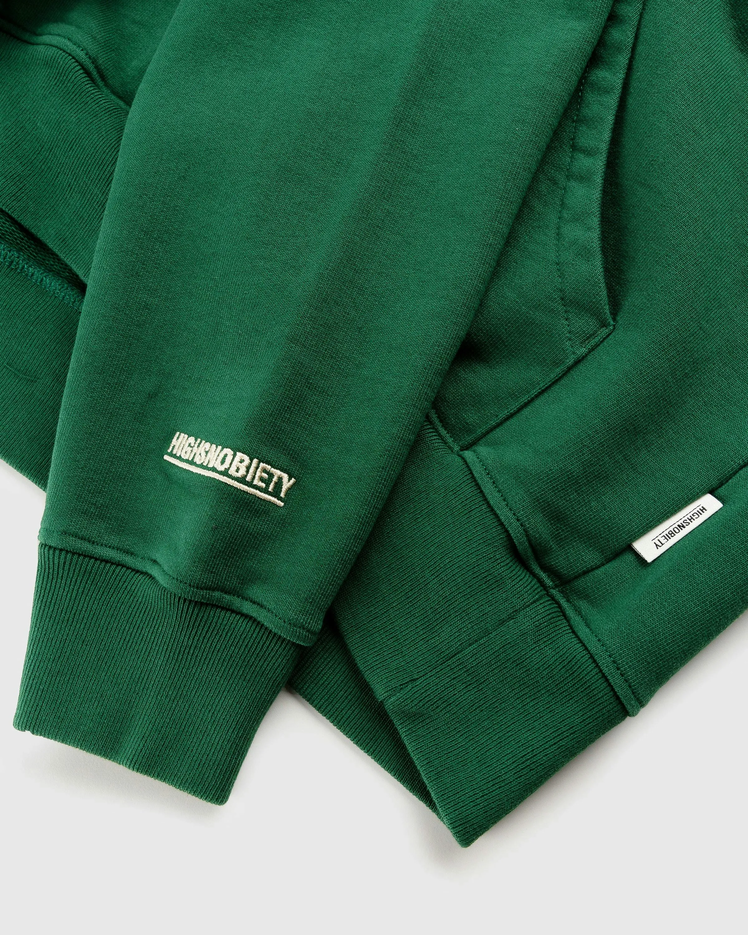 RUF x Highsnobiety – Logo Embroidered Hoodie Green | Highsnobiety Shop