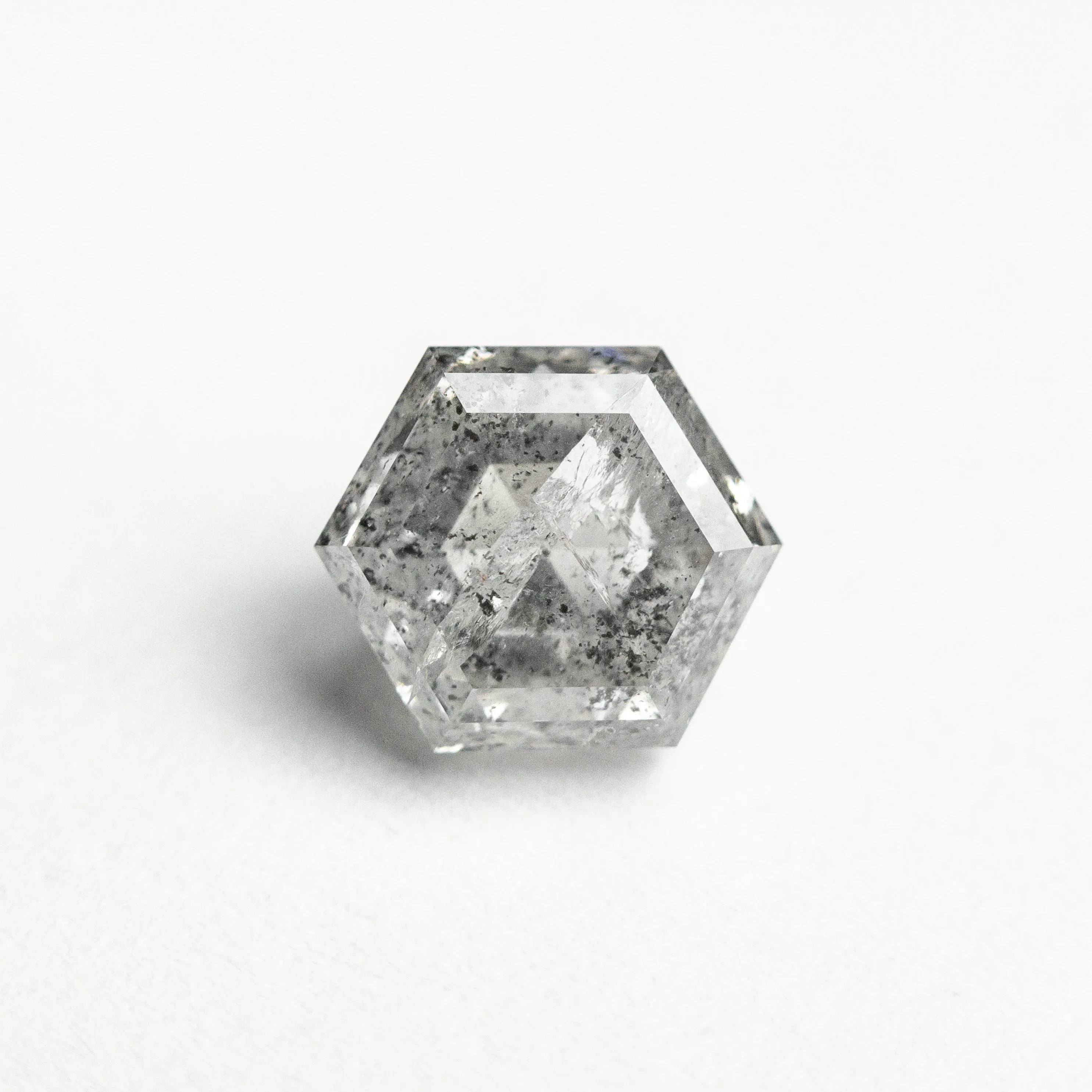 Salt and Pepper Step Cut Diamond - 1.62ct Hexagon