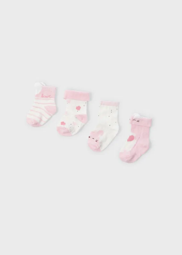 Set 4 paia di calzini per neonata Mayoral