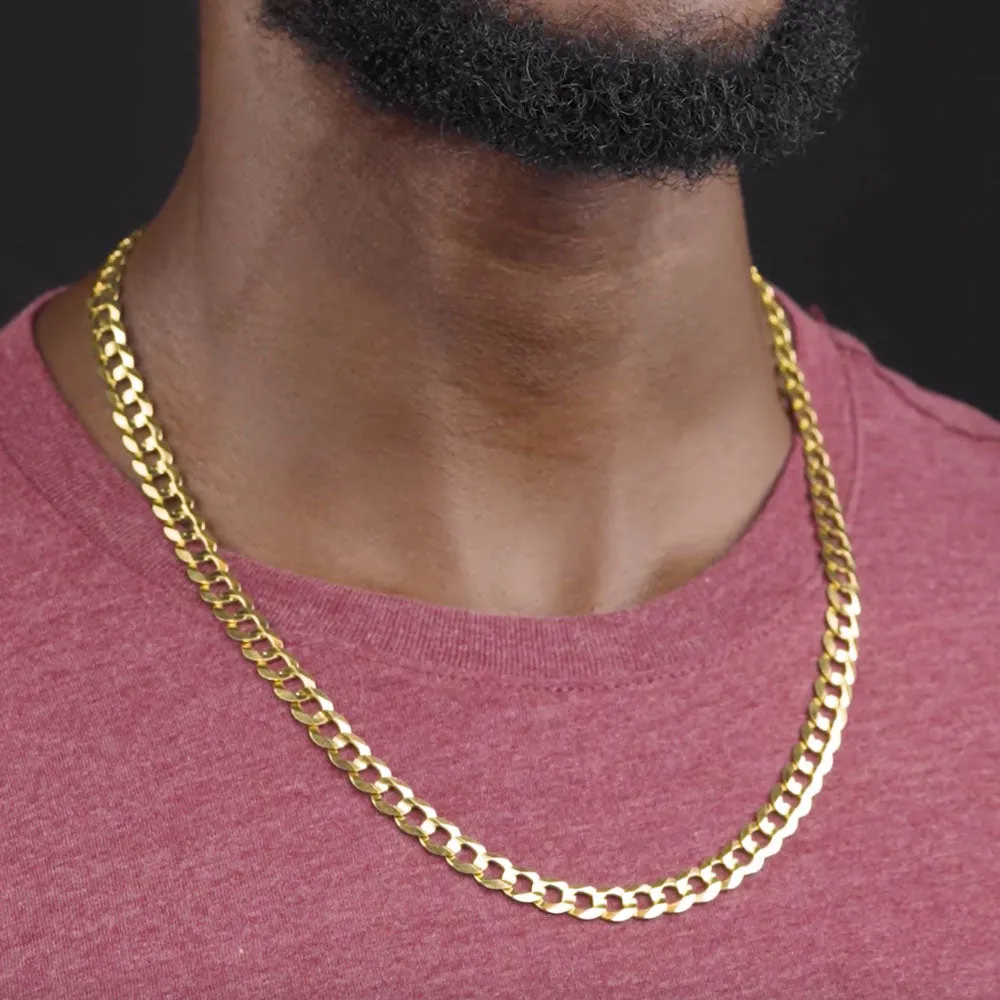 Solid Gold Curb Cuban Link Chain