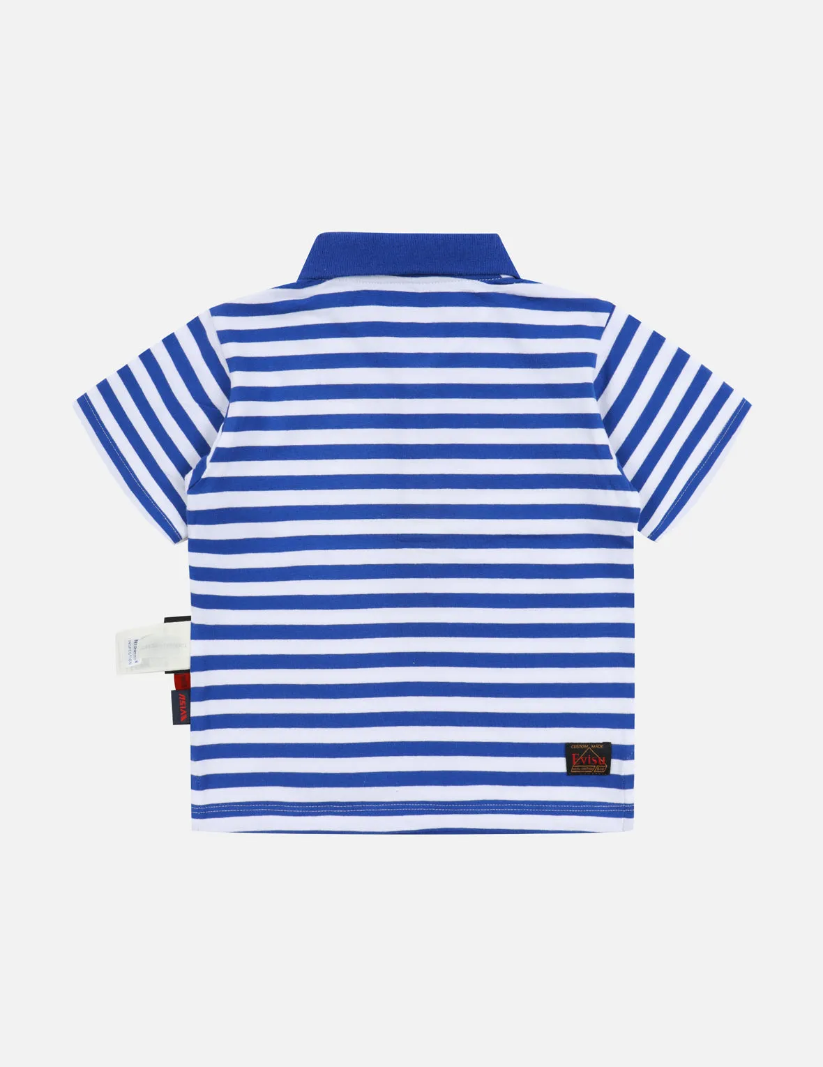 Striped Pattern and Seagull Print Regular Fit Polo Shirt