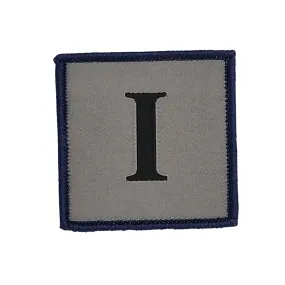 TRF - Ranger - I - Black on Grey - 50mm x 50mm with Blue Border - Velcro - Pack of 5