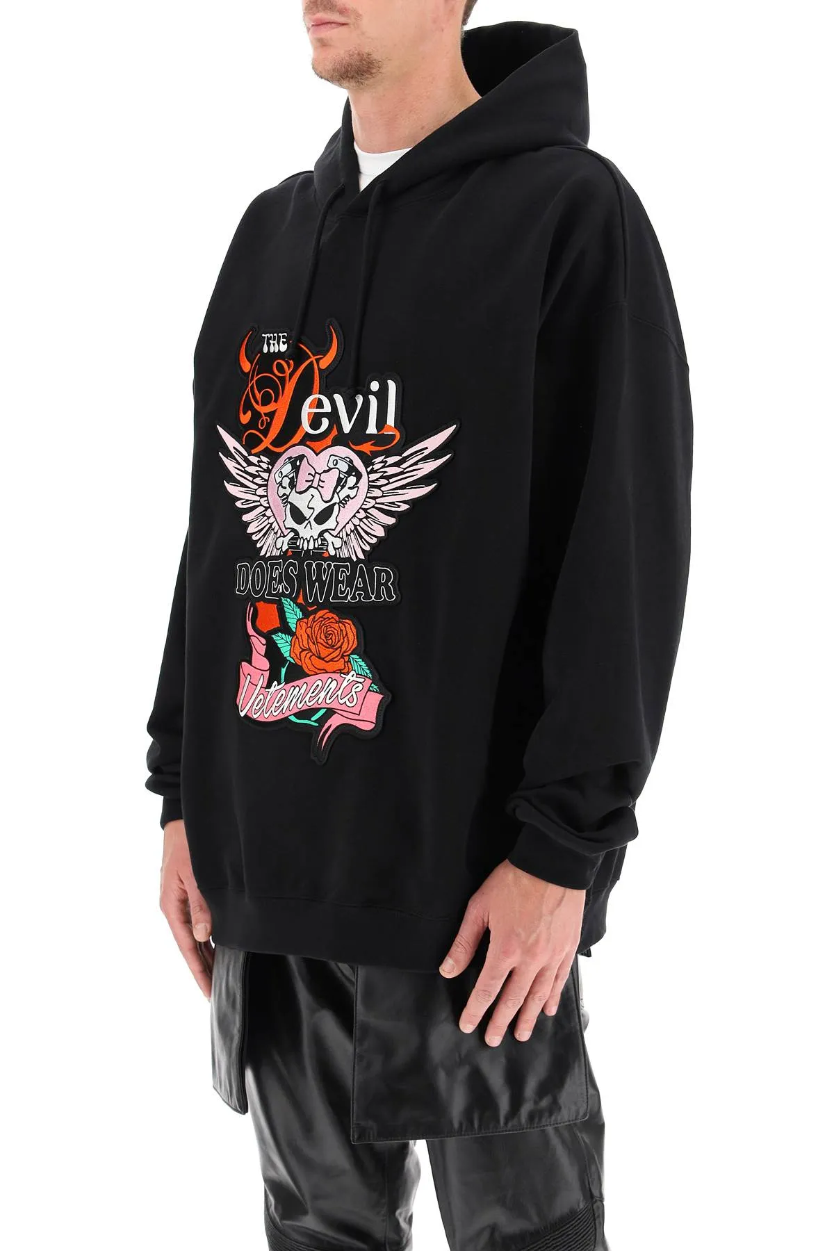 Vetements Graphic Printed Drawstring Hoodie