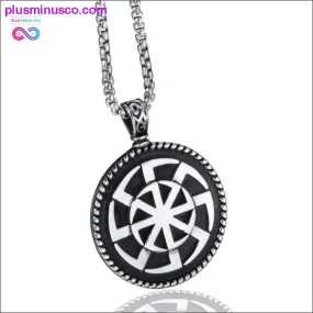 Viking Pendant Necklace Kolovrat Shield Knot Slavic Amulet