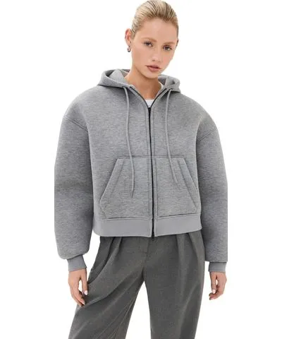 WARDROBE.NYC WARDROBE. NYC Bonded Zip Hoodie Grey Marl M